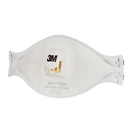 3M ademhalingstoestel 9322+, FFP2 NR D, uitademventiel, EN 149:2001+A1:2009, opvouwbaar, hoog draagcomfort, 10 stuks