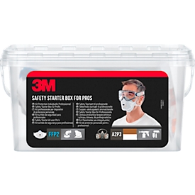 3M Arbeitsschutz-Set 1000MCWE, für Profis, bestehend aus Atem-, Augen- und Gehörschutz