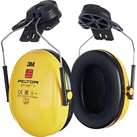 3M Gehörschutz OPTIME I, EN 352-1-3, SNR 26 dB, für Helm 30mm-Schlitz, gelb
