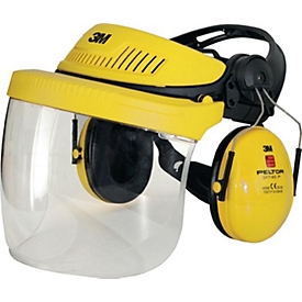 3M Gesichts-/Gehörschutzkombination G5V5F1H51, Klarsichtvisier PC, EN 166, SNR 26 dB, gelb
