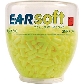 3M oordopjes E-A-RSoft Yellow Neons, navulling EN 352-2, SNR 36 dB, 500 paar dispenser