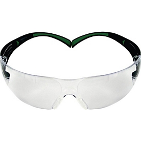 3M Schutzbrille SecureFit SF400, EN 166, EN 172, Bügel schwarz, Schläfendruckverteilung, gepolsterte Bügelenden