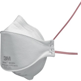 3M Stofmasker 9330+ FFP3 R D, opvouwbaar, plat 3-delig ontwerp, zonder ventiel, EN149:2001+A1:2009