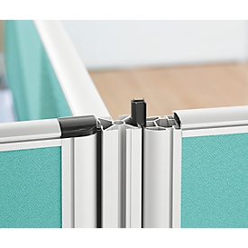 4 x 90° hoekverbindingsblad geluidsisolatie Systeem 40, voor scheidingswanden met een hoogte van 1200 mm
