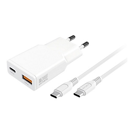 4smarts PDPlug Slim Duos - Netzteil - GaN - 20 Watt - 3 A - HiSilicon Fast Charging, SCP, QC 2.0, QC 3.0, AFC, PD 3.0, PD/PPS, Apple 2.4A (24 pin USB-C, USB)
