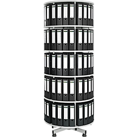 5-voudige roterende dossierkolom + 40 Schäfer Shop Select ordners DIN A4, 80 mm zwart GRATIS