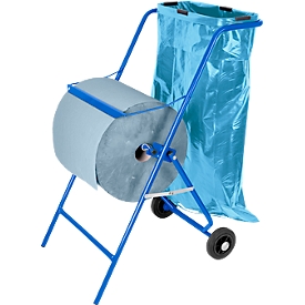 Aanbieding: Poetsdoekdispenser - met 120 L afvalzakhouder - met 2 x 1000 vel industriële poetsrollen