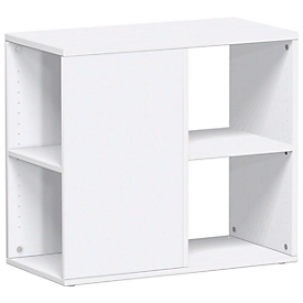 Aanbouwladeblok PALENQUE, 3 zijden open, B 400 x D 800 x H 720 mm, wit