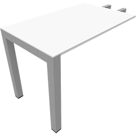 Aanbouwtafel SOLUS PLAY, rechthoekig, B 1000 x D 600 x H 720 - 820 mm, wit