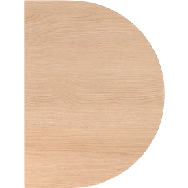 Aanbouwtafel TOPAS LINE, voor elektrisch in hoogte verstelbare bureautafels, D 600, eiken/grafiet