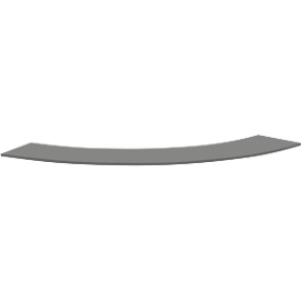 Aanrechtblad voor toonbank uit de Tool-serie, buitenelement, rond, B 2200 x D 350 x H 19 mm, hout, antraciet