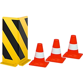 Aanrijdbeveiliging + 3 verkeerskegels gratis