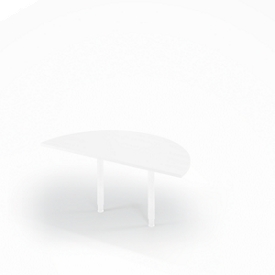 Aanschuiftafel, Ø 1600 mm, wit/wit