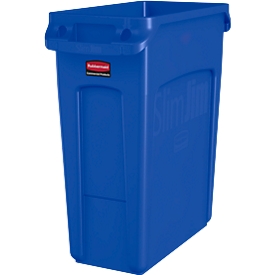 Abfallbehälter Slim Jim®, Kunststoff, Fassungsvermögen 60 Liter, blau