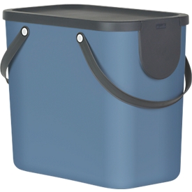 Abfalleimer Rotho ALBULA, Recycling-System, 25 l, stapelbar, Kunststoff (BPA-frei), horizon blau