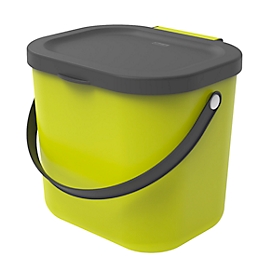 Abfalleimer Rotho ALBULA, Recycling-System, 6 l, stapelbar, Kunststoff (BPA-frei), lime grün