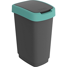 Abfalleimer Rotho TWIST, 25 l, 2 Öffnungsmöglichkeiten, Kunststoff, grün