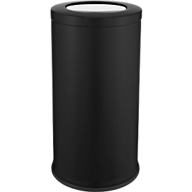 Abfalleimer Select mit Schwingdeckel, 68 l, Stahlblech, schwarz