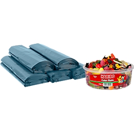 Abfallsäcke LDPE 500+450x1250mm 100 St. + GRATIS Haribo Color-Rado 750 g Party-Box 