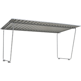 Abri à vélos, unité de base pour abri Siegen, unilatéral, l. 4300 mm