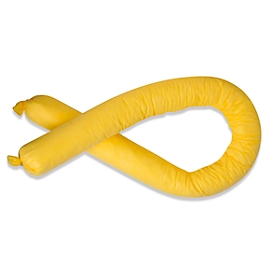 Absorberende slang met vlokvulling, bijzonder chemicaliën absorberend, ø 75 x 1200 mm