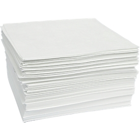 Absorptiedoekjes voor olie First L, absorptie van 139 l, niet geperforeerd, L 500 x B 400 mm, wit, 200 stuks