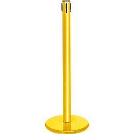 Absperrpfosten GLA45, ohne Gurt, H 955 mm, mit Leerkassette, gelb