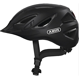 ABUS Urban-I 3.0 fietshelm, hoofdomtrek 52-58 cm, zwart, in-mould constructie, LED achterlicht, reflectoren, vliegennet