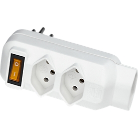 Abzweigstecker 3-fach, weiss,Schalkter