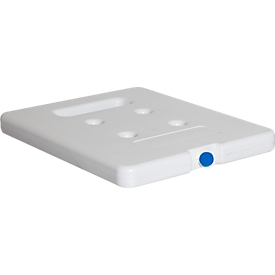 Accumulateur de froid COOLERBOX®, pour boîtes isothermes Kängabox® série GN 1/2, jusqu'à -12°C, L 325 x l 265 x H 30 mm, blanc