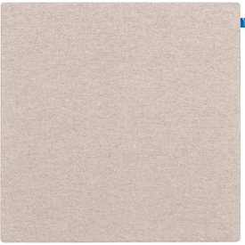 Acoustic Pinboard Board Up, Absorption class C, thickness 24 mm, Textile & recycled PET, beige, W 750 x H 750 mm,