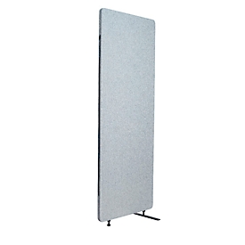 Acoustic room divider Luxor, 1 panel, with feet, approx. 7 kg, W 600 x D 35 x H 1680 mm, recycled materials, light gray