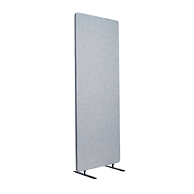 Acoustic room divider, single unit, rectangular, upright format, with feet, W 600 x D 350 x H 1680 mm, PET felt, light gray
