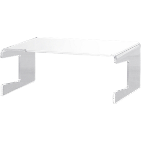 Acrylic stand for flat screens, transparent