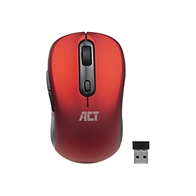 ACT AC5135 - Maus - rechts- und linkshändig - optisch - 4 Tasten - kabellos - 2.4 GHz - kabelloser Empfänger (USB)
