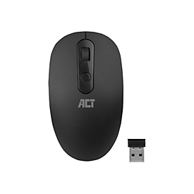 ACT Maus - rechts- und linkshändig - 3 Tasten - kabellos - 2.4 GHz - kabelloser Empfänger (USB)
