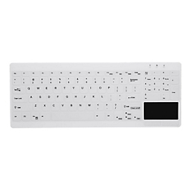 Active Key MedicalKey AK-C7412F - Tastatur - komplett versiegelt, IP68 - mit Touchpad - waschbar - USB