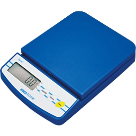 Adam DCT 5000 compacte weegschaal, telweegschaal met weegbereik 2 g-5 kg, LC-display, netaansluiting/batterij, B 147 x D 208 x H 150 mm, kunststof, wit-blauw