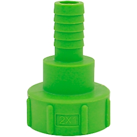 Adaptador IBC, para depósitos IBC con racor de salida de 2", rosca gruesa, Ø 55-62 mm, boquilla de manguera de 1