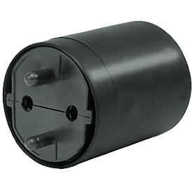 Adaptateur de prise DE sur CH, type T11, 2 broches, noir
