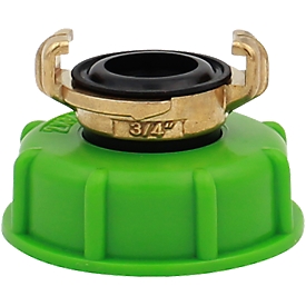 Adaptateur IBC 2" sur 0,75", filetage large sur filetage fin, raccord rapide, Ø 55-62 mm