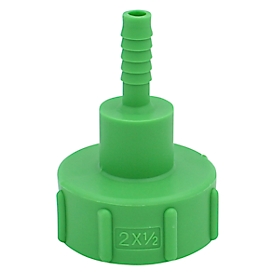 Adaptateur IBC, pour cuves IBC avec robinetterie de sortie 2", filetage grossier, Ø 55-62 mm, embout de flexible 0,5