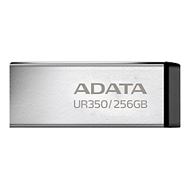 ADATA UR350 - USB-Flash-Laufwerk - 256 GB - USB 3.2 Gen 1 - Schwarz, Nickel
