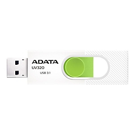 ADATA UV320 - USB-Flash-Laufwerk - 64 GB - USB 3.1 - Weiß/Grün