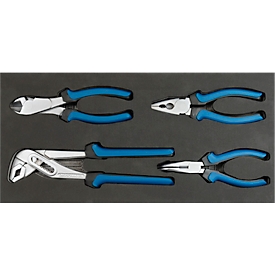 ADB tangset, 4-delig, schuimrubberen inzetstuk, L 400 x B 190 x H 35 mm
