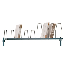 Add-on magazine for packing and work table Rocholz 1200/1600/2000, 9 dividers, W 1600 x D 600 mm x H 400, light gray