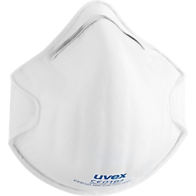 Adembeschermingsmasker Uvex silv-Air classic 2100, FFP 1 NR, EN 149, ergonomisch, wit, 20 stuks