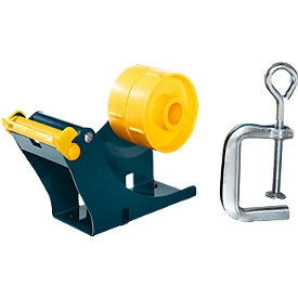 Adhesive tape table dispenser Duo, with screw clamp, L 175 x W 67 x H 130 mm, metal