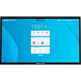 ADVANTOUCH PRO 3 business monitor, 65", IPS-paneel, 3840 x 2160 px, 4K UHD, 8 microfoons, 2 x 8 W/2 x 18 W, HDMI/USB/LAN/WiFi, zwart