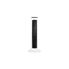 Aérotherme céramique NIVEN, 2000 W, 2 niveaux de chauffage, oscillation horizontale, fonction tactile LCD, télécommande, noir-blanc